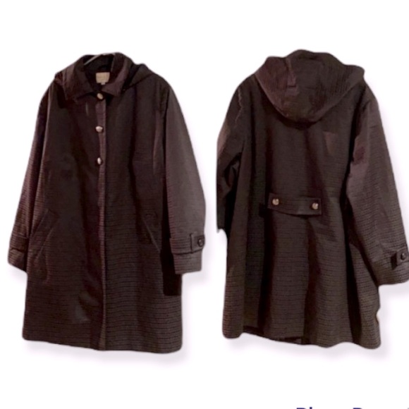 BLACK WOOL COAT w/ Removable Button in Wool Liner!!! Winter Coat! Four Season! - Picture 2 of 16
